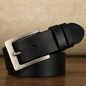 Cinto Masculino de Couro Legítimo Allegante Plus II (Até 170cm) - PRETO