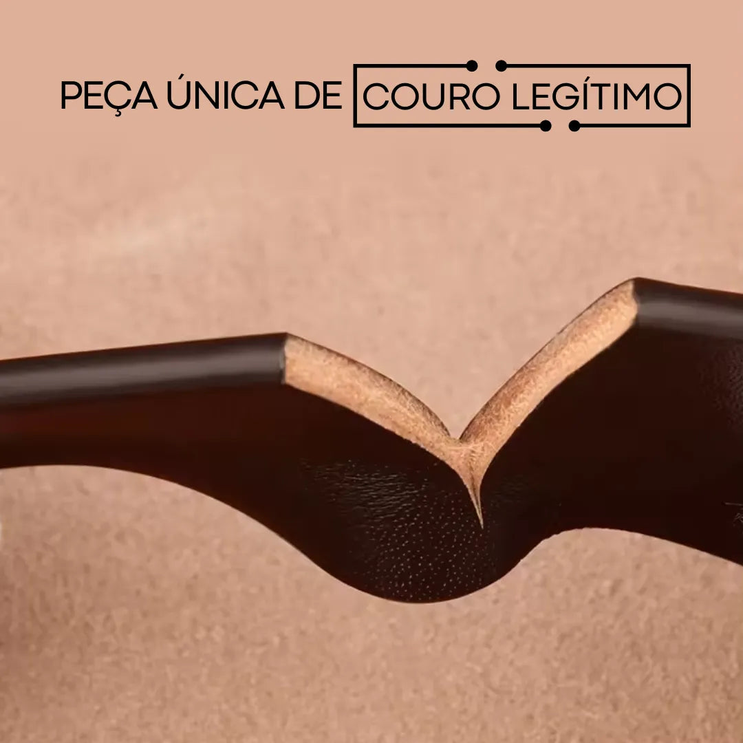 Cinto Masculino de Couro Legítimo Allegante Plus II (Até 170cm)