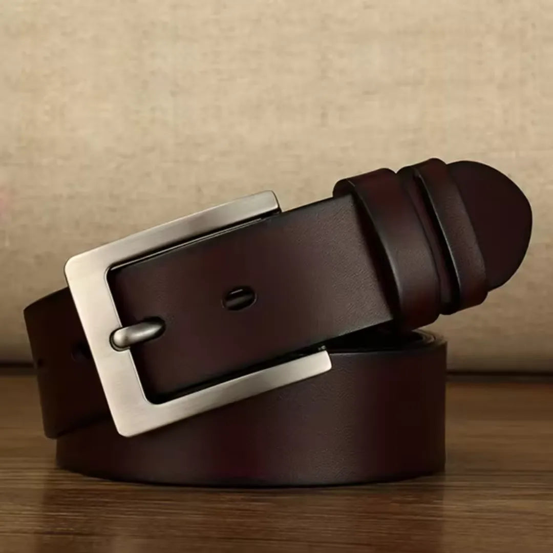 Cinto Masculino de Couro Legítimo Allegante Plus II (Até 170cm)