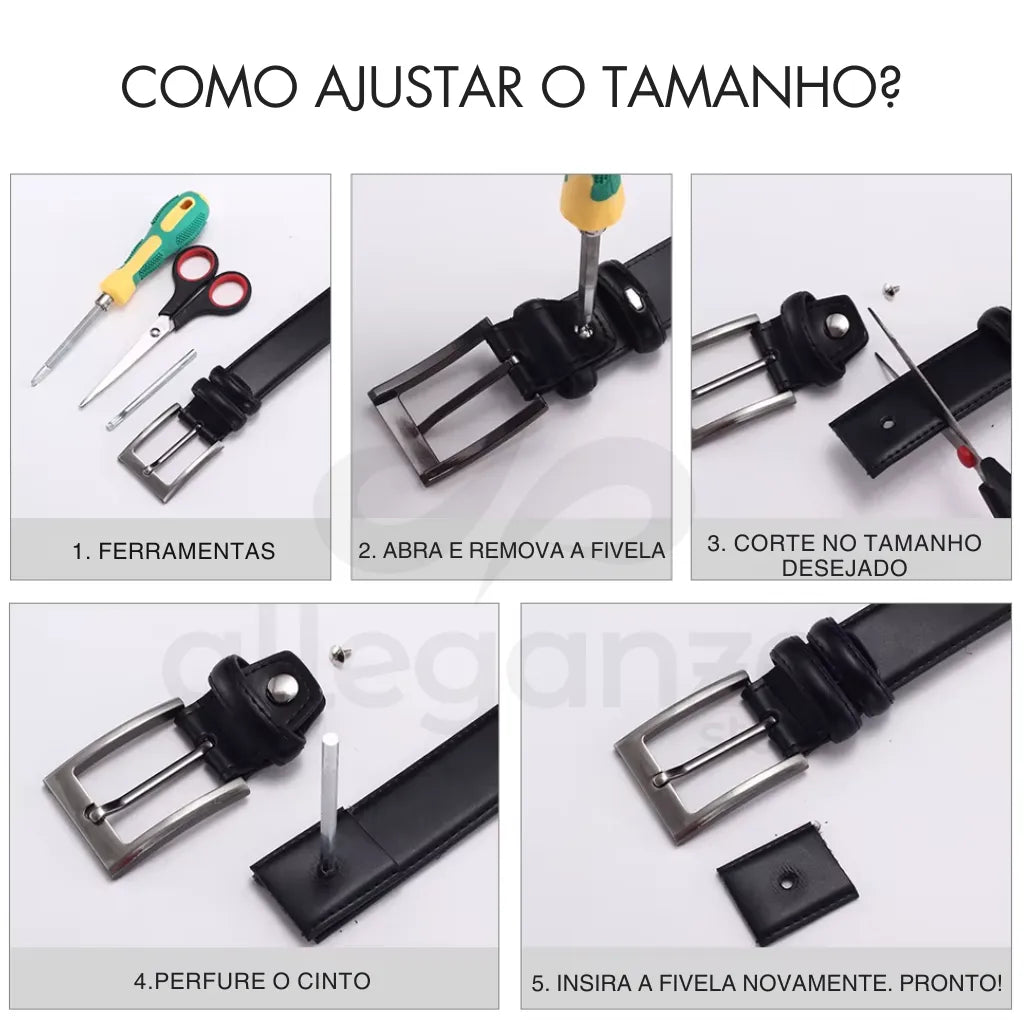 Cinto Masculino Clássico de Couro Legítimo | Allegante Business