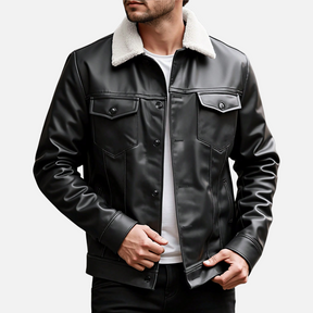 Jaqueta de Couro Masculina Mannor MRM148