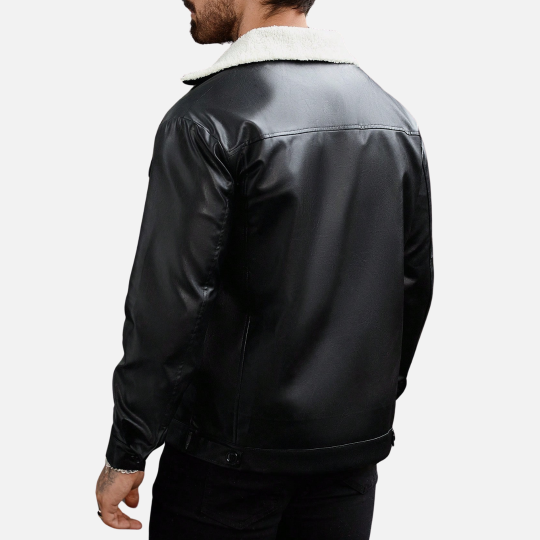 Jaqueta de Couro Masculina Mannor MRM148