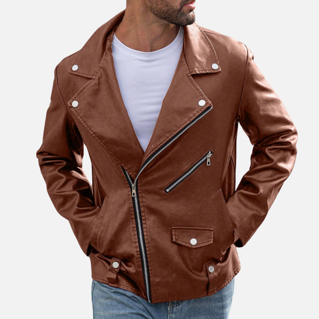 Jaqueta de Couro Masculina Mannor MRM150