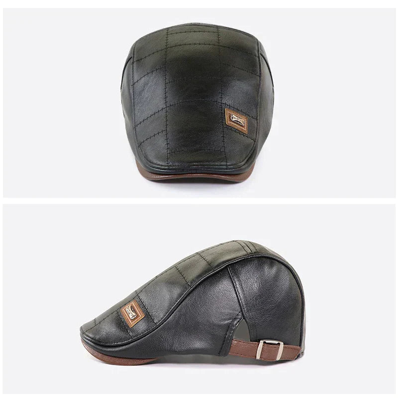 Boina Masculina Italiana de Couro MANN MR09