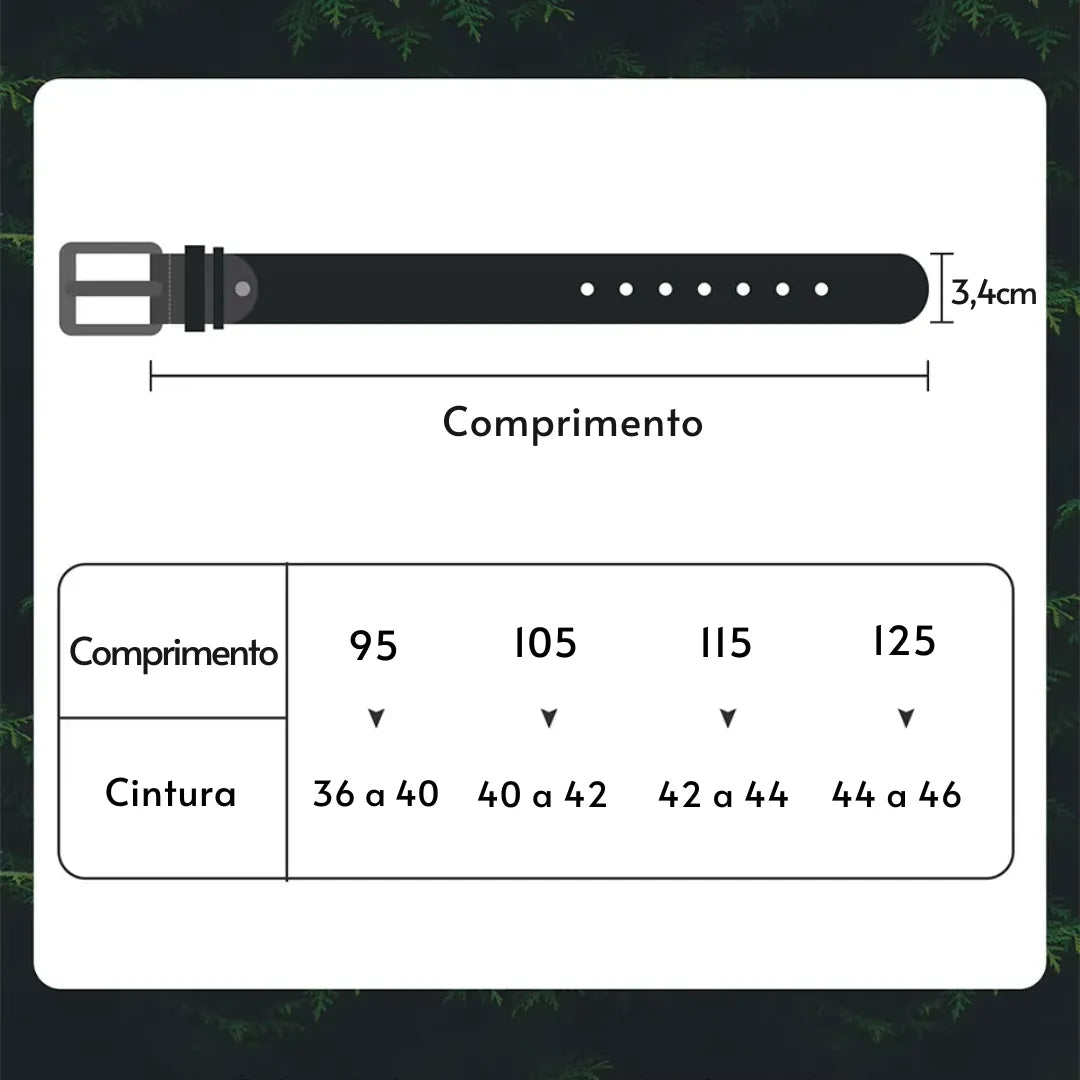 Cinto Masculino de Couro Casualle