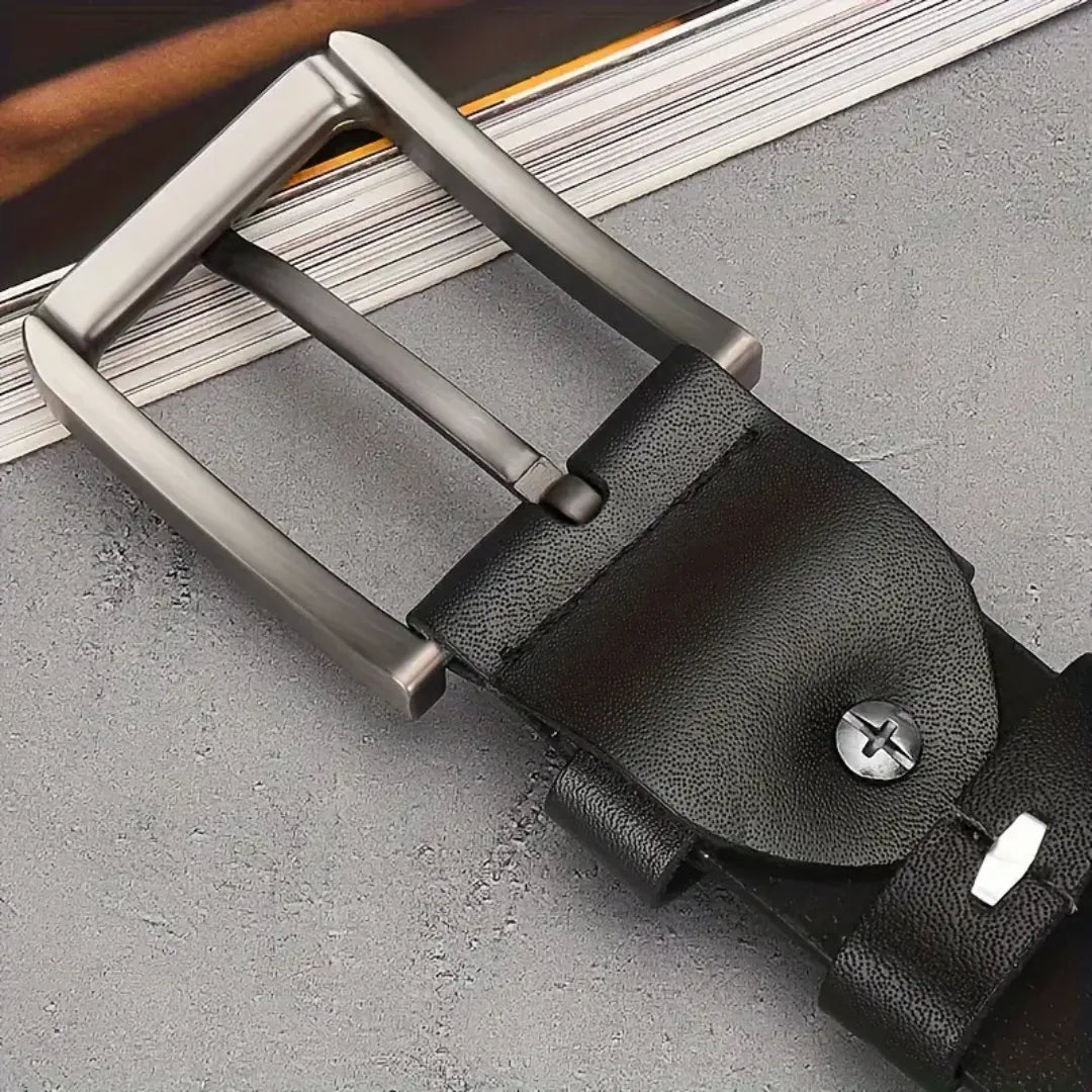 Cinto Masculino de Couro Legítimo Allegante Plus II (Até 170cm)