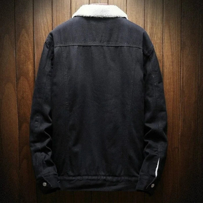 Jaqueta Jeans Masculina Forrada em Lã Mannor MRM088