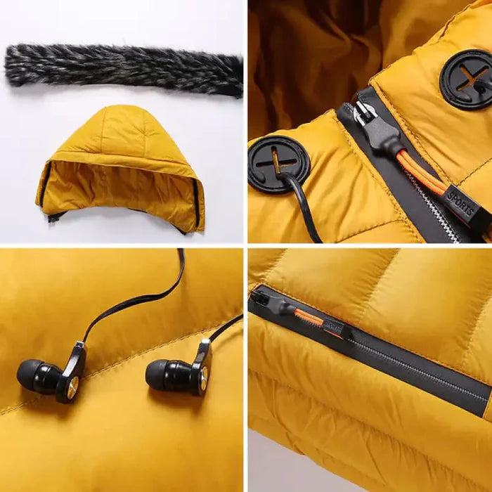 Jaqueta Puffer Masculina Capuz Forrado Mannor MRM074